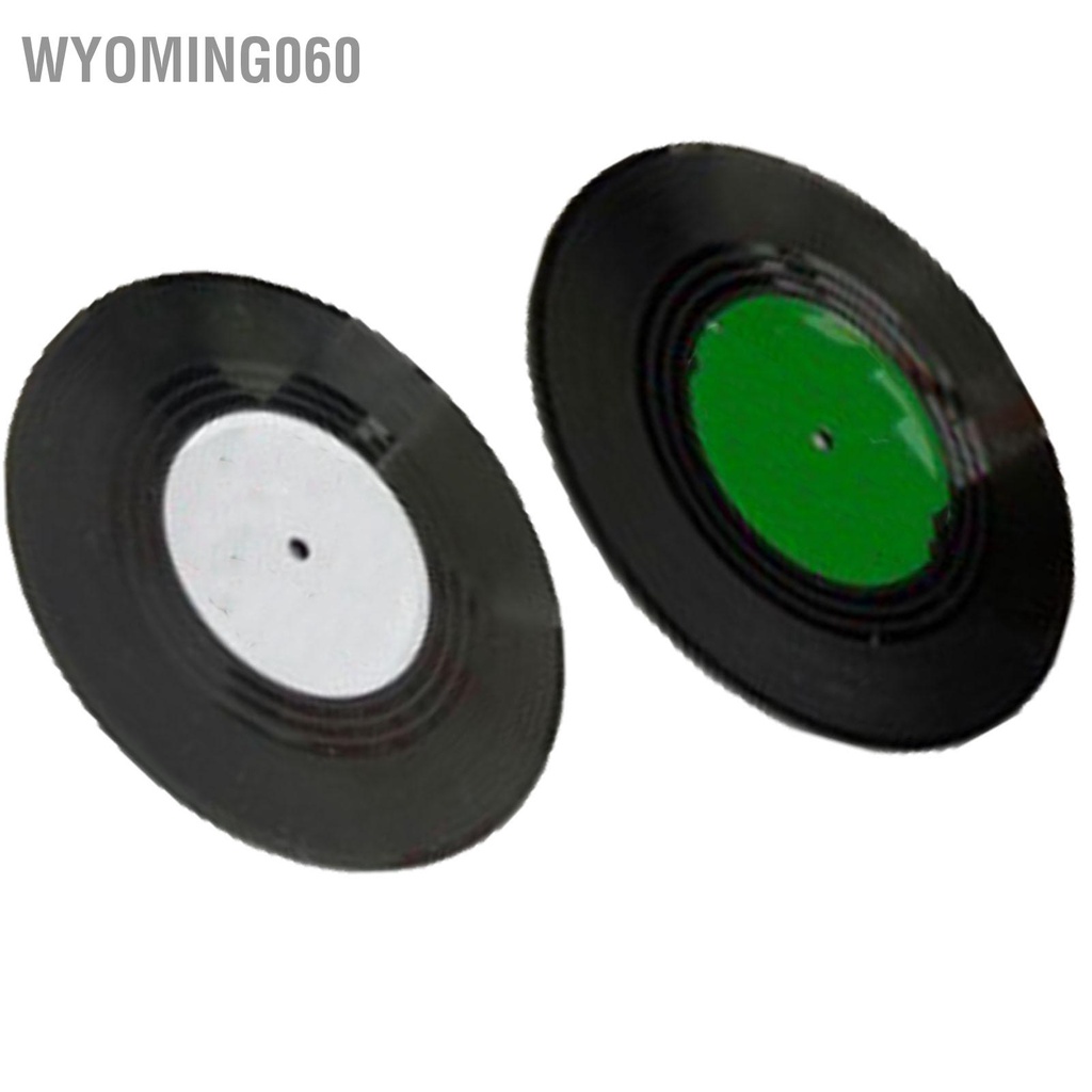 Wyoming060 2 Chiếc Kỷ Lục Đế Lót Ly Retro Ngộ Nghĩnh Độc Đáo Bản Ghi Đĩa Uống Thanh Cà Phê