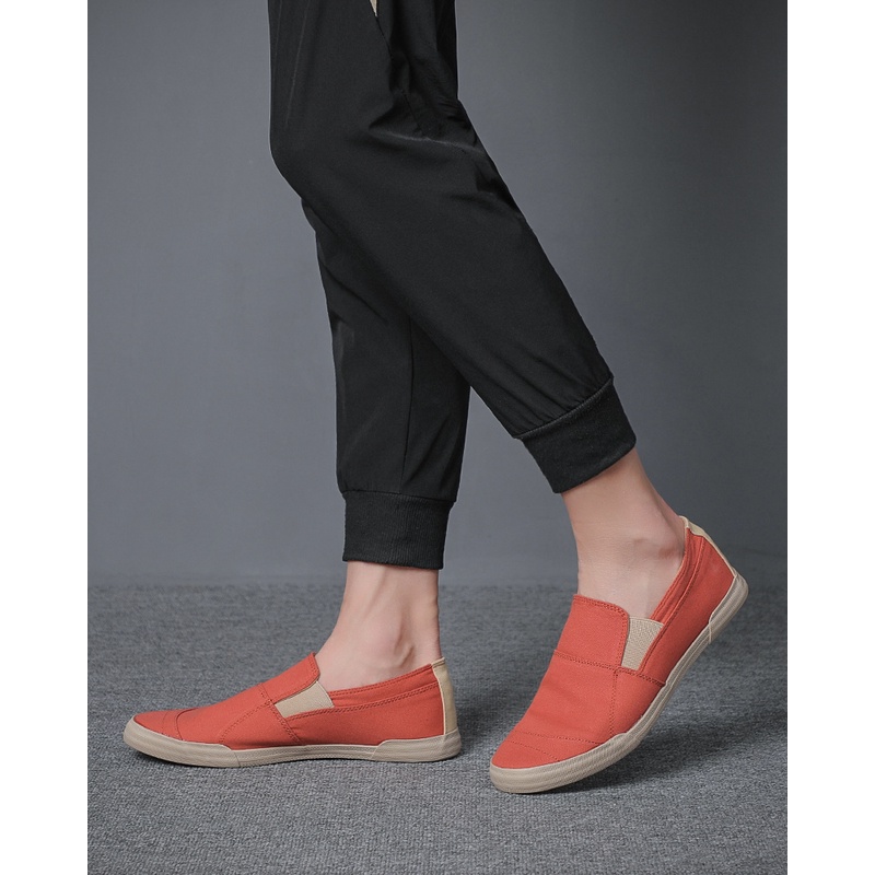 Giày lười slip on nam Baoda chất liệu vải bố thoáng khí đế cao su mềm êm chống trơn - Mã SP 23050