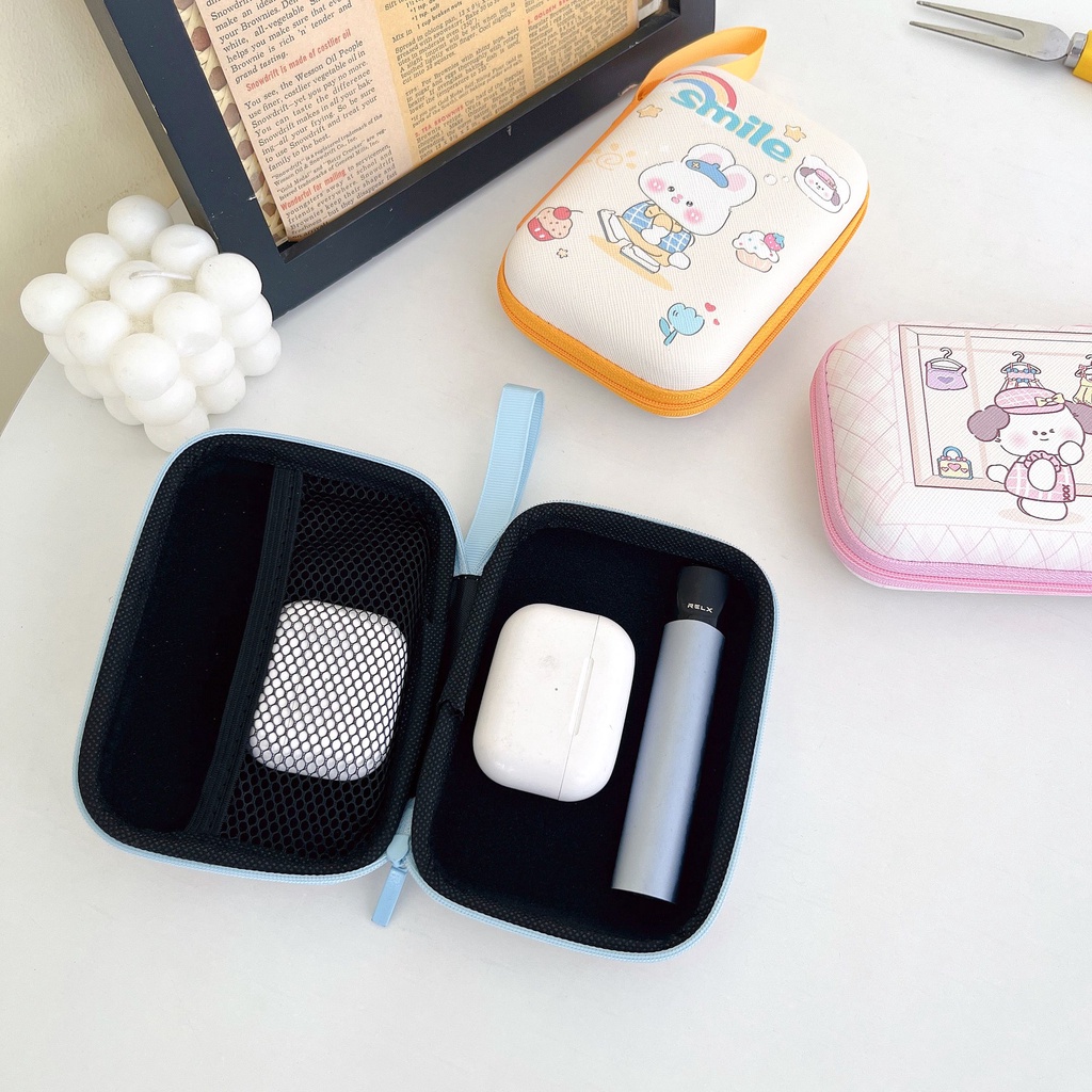 Túi Đựng Đồ Dùng Bằng Da PU Cao Cấp In Họa Tiết Hoạt Hình Dễ Thương