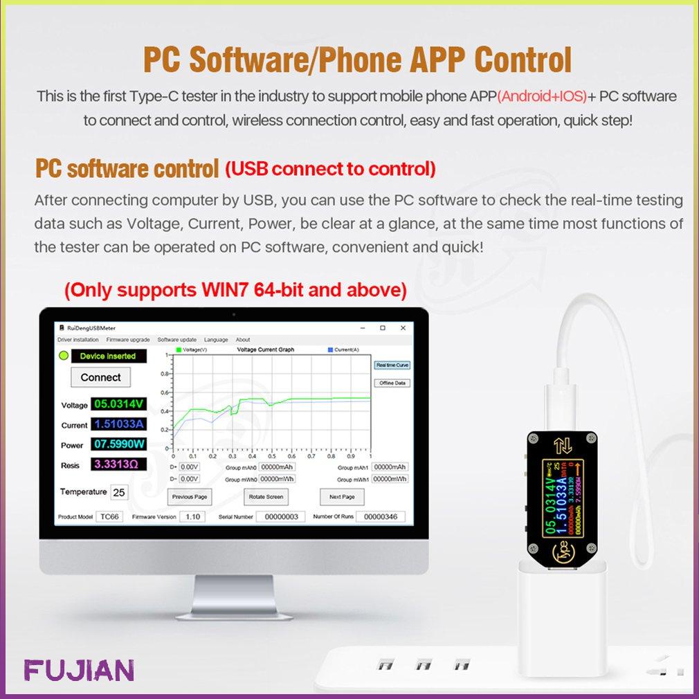 USB vạn năng kế Tc66 type C màn hình LCD