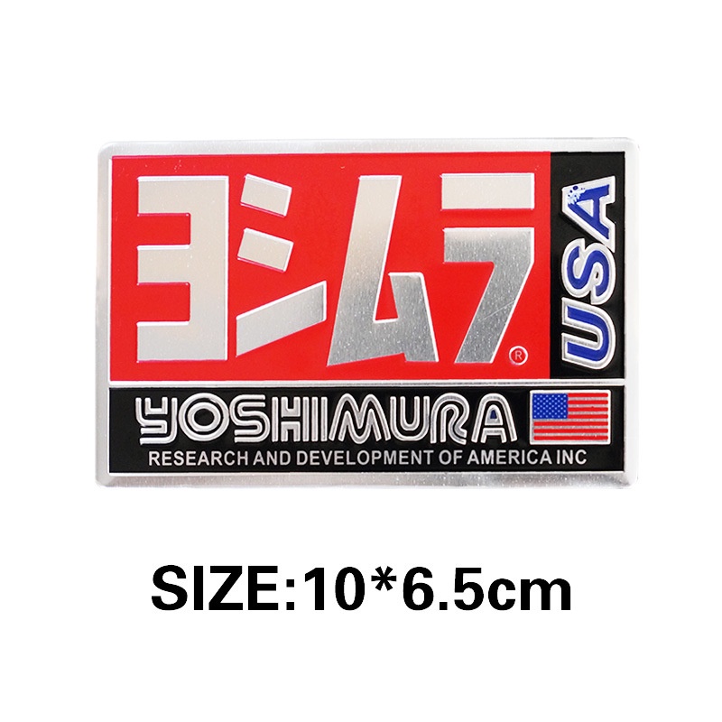 Decal DáN Trang Trí ỐNg Pô HìNh Yoshimura 3D Cho Xe MáY