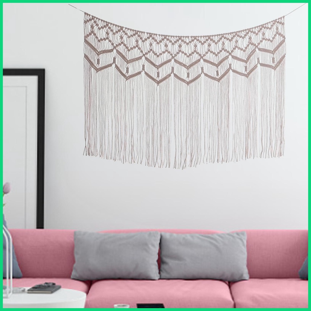 Thảm Dệt Dây Cotton Kích Thước Lớn Treo Tường Trang Trí Nhà Cửa Phong Cách Bohemian