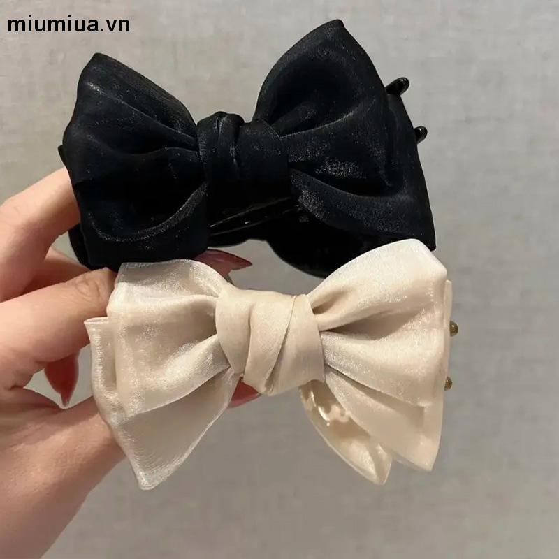Miumiua🔮Kẹp Tóc Đính Nơ / Quả Bông Xinh Xắn Thời Trang Cho Nữ