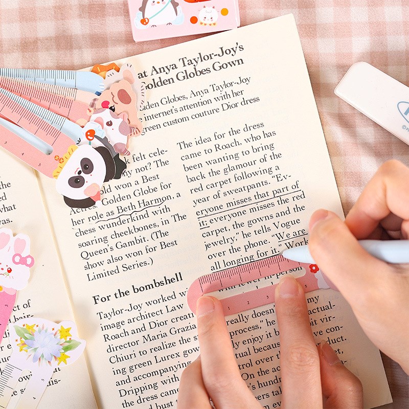 Bộ 30 Bookmark Đánh Dấu Trang Sách Hình Động Vật Trái Cây Dễ Thương