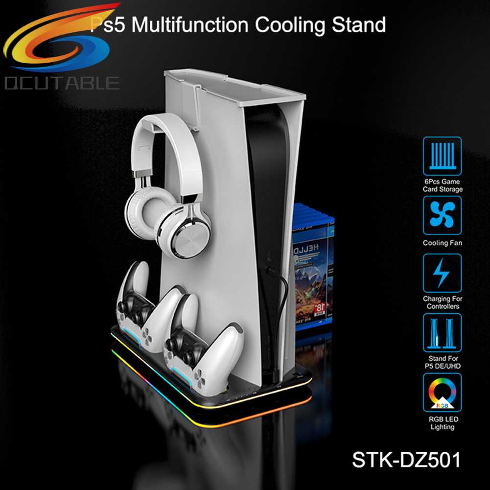 Giá Đỡ + Chuôi SạC + ĐèN RGB Cho Tay CầM Chơi Game PS VR2 PS5