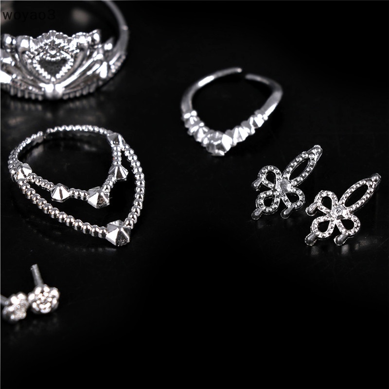 Set 10 Vương Miện Nhựa Màu Bạc Trang Trí Búp Bê 11 &quot;woyao3