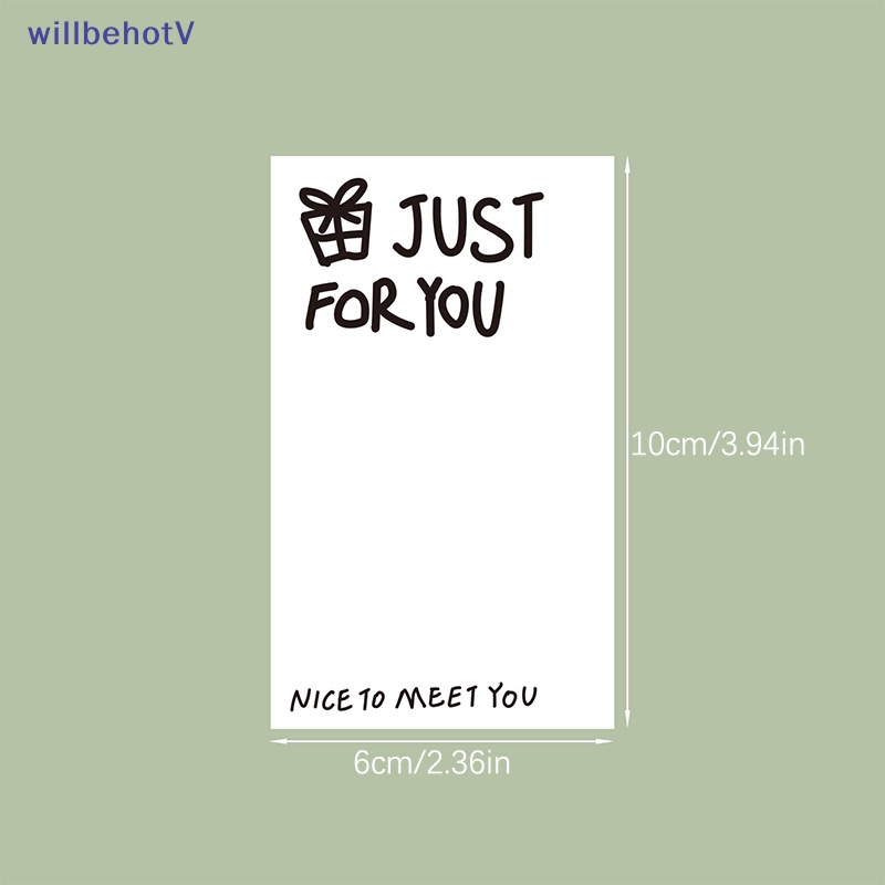 Set 50 Sticker Dán Trang Trí Quà Tặng Chữ Just For You Màu Trắng
