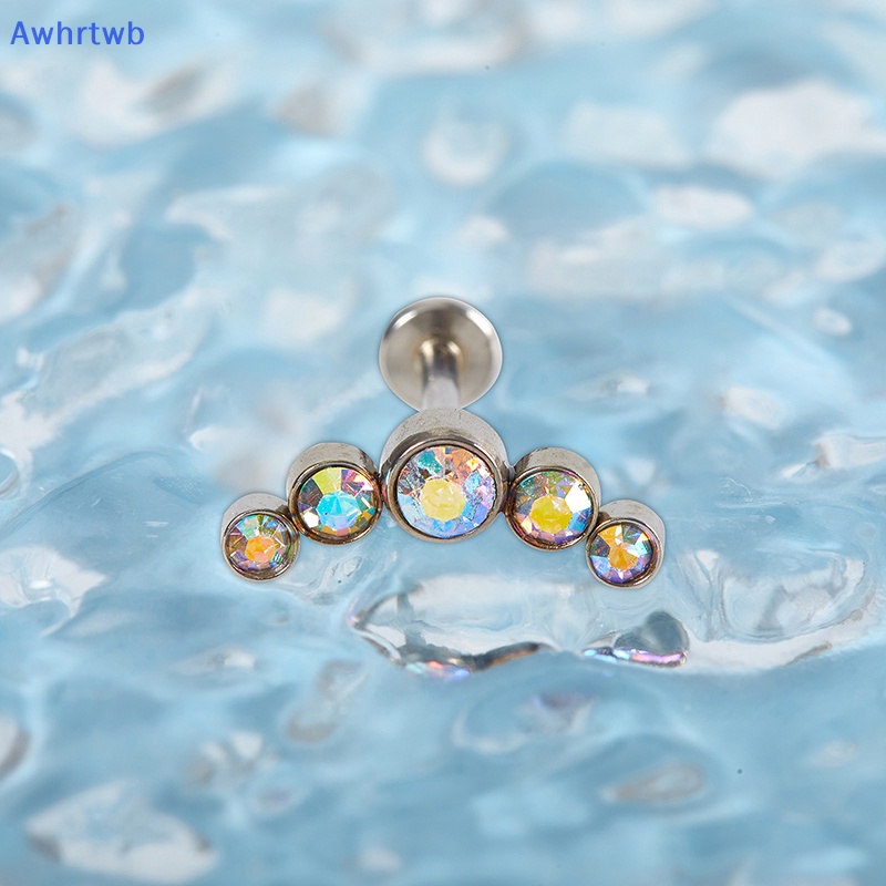 Awhrtwb Thời Trang Trang Sức Môi Kiểu Hình Trụ Bằng Thép Không Gỉ Phong Cách Đơn Giản Dễ Phối Đồ Mới