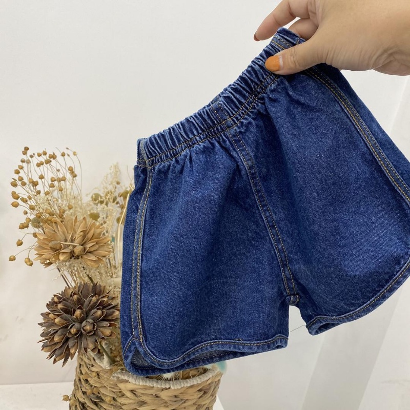 Quần Short Denim Mềm Mại Thời Trang Mùa Hè Cho Bé Gái