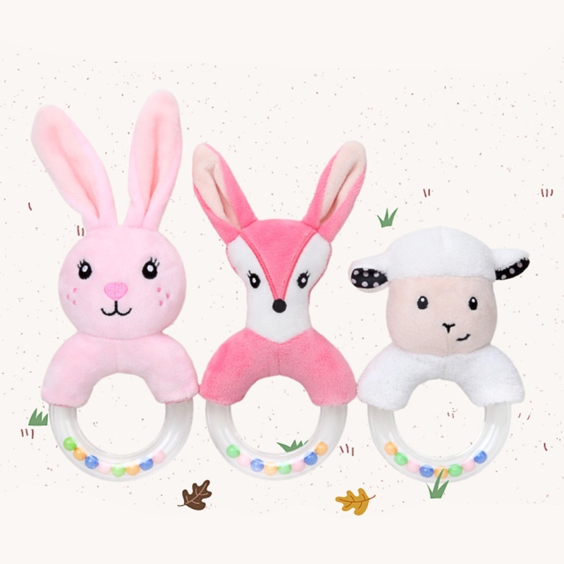 Đồ Chơi Nhồi Bông Cầm Tay Hình Động Vật Dễ Thương Cho Bé Mọc Răng