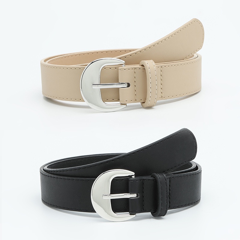 Thắt Lưng Bản Rộng Khóa Bạc Thời Trang Cho Nữ