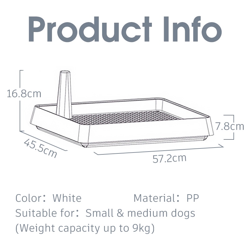 HamshMoc Khay Đi Vệ Sinh Huấn Luyện Thú Cưng Có Thể Tái Sử Dụng Kích Thước Lớn Với Lưới Tản Nhiệt Cho Chó Nhỏ Vừa Và Nhỏ Trong Nhà