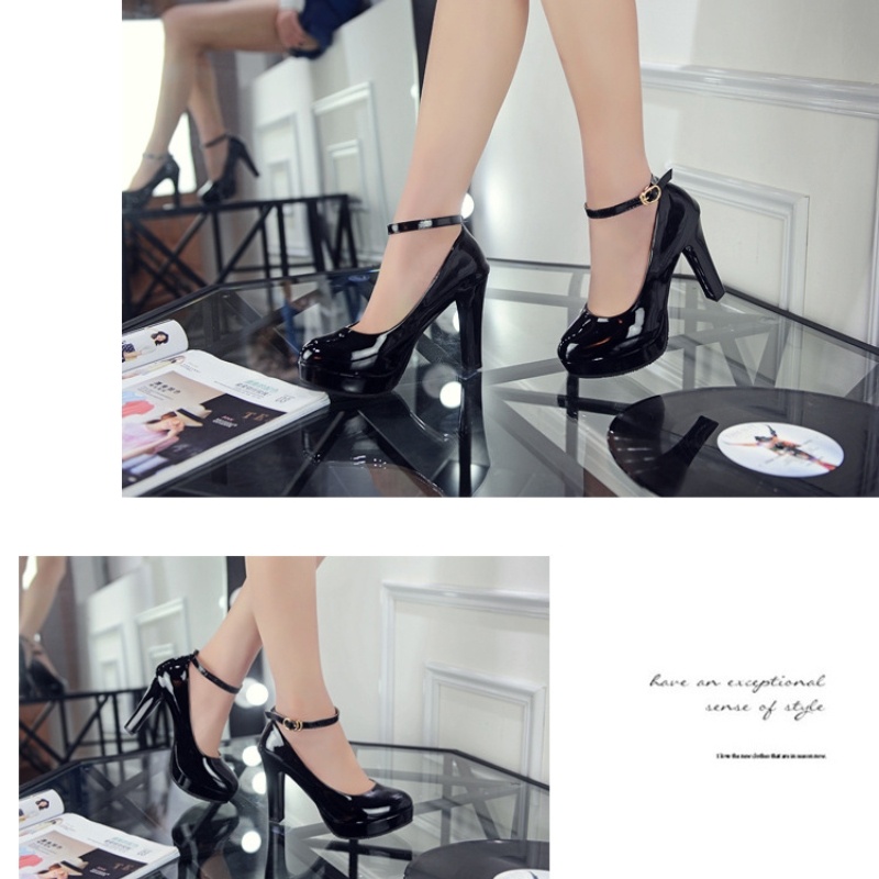 Giày Cao Gót Phối Khóa Cài Thời Trang Dành Cho Nữ