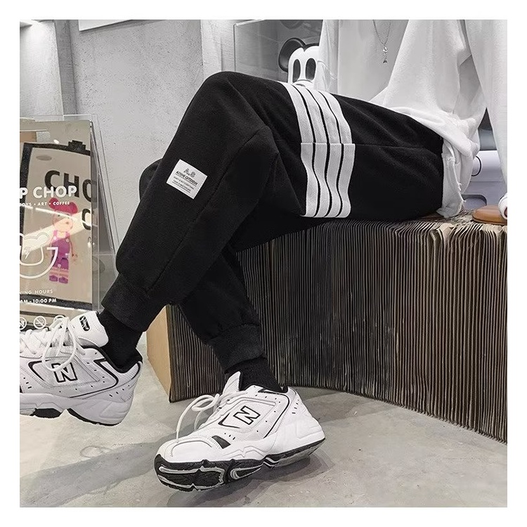 Quần Thể Thao Dài Viền Chữ Tương Phản Thời Trang Xuân Thu Cho Nam