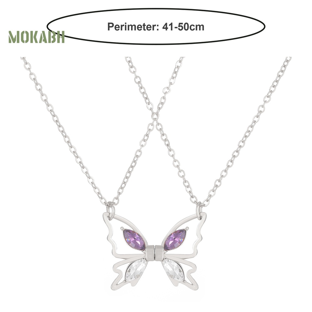 [Mới] Vòng cổ Mặt Hình Bướm Rỗng Mạ Điện Lên Màu Nhanh Thanh Lịch Thời Trang Cho Nữ