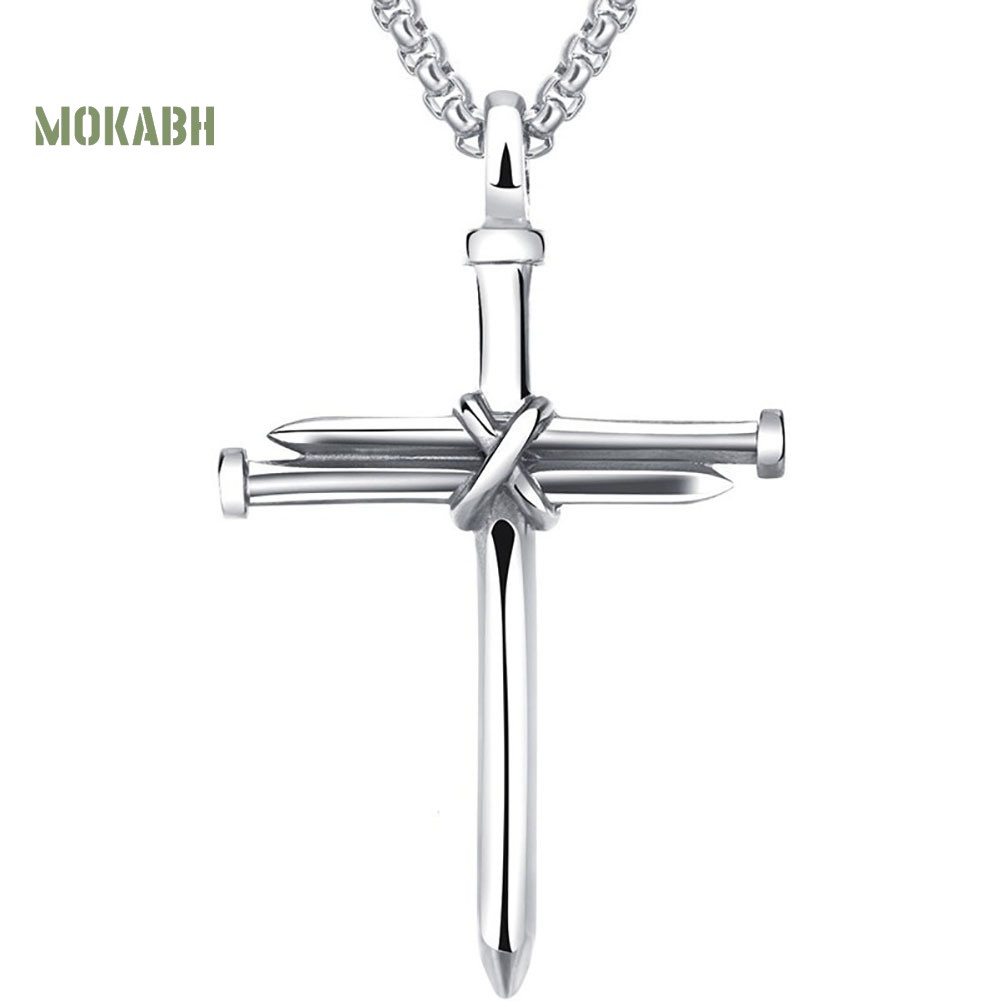 Vòng cổ Thép Titan Mặt Thánh Giá Thời Trang Cho Nam Nữ