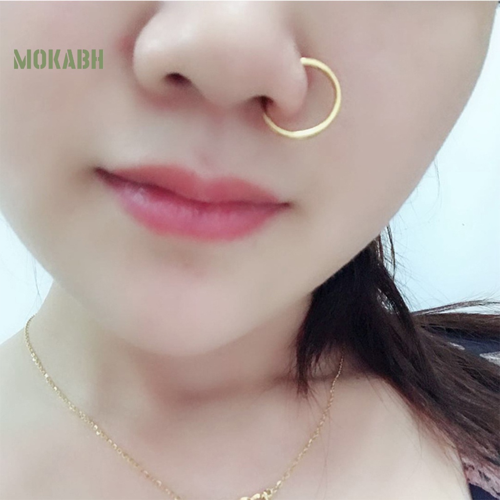 Khuyên Mũi / Môi Bằng Thép Không Gỉ Trang Trí Cá Tính