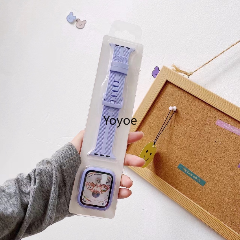 Ốp Silicone + Dây Đeo Thay Thế Cho iWatch 49mm 38mm 42mm 8 7 45mm 44mm 40mm 41mm Series 6 5 3 SE