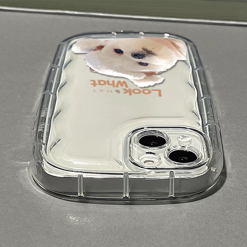 Ốp Điện Thoại Silicone Mềm Trong Suốt Chống Sốc In Hình Chú Chó Dễ Thương Cho IPhone 14 13 12 11 Pro Max XS X XR 8 + 7 Plus