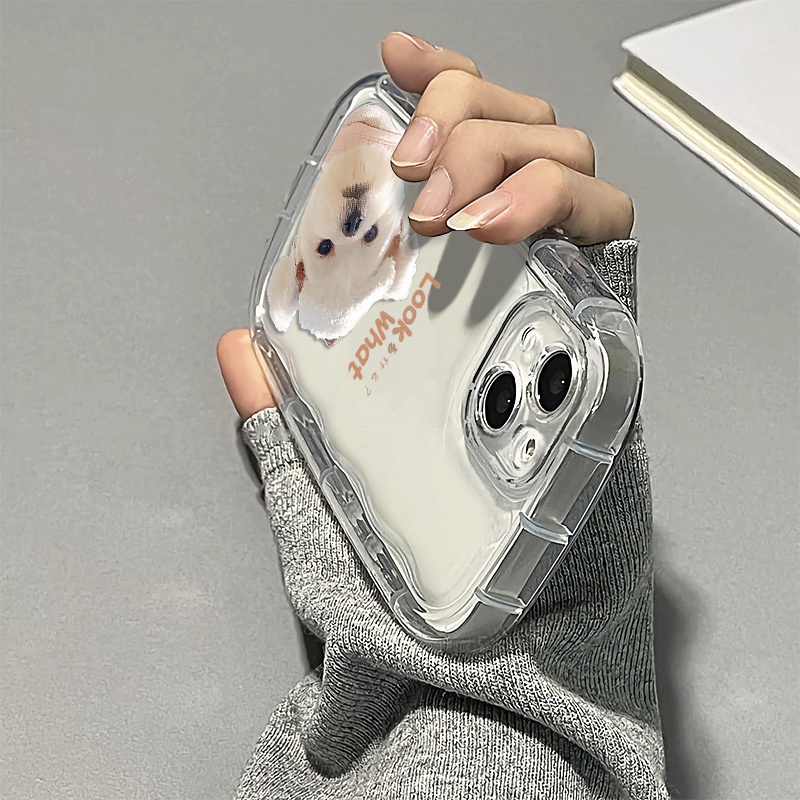 Ốp Điện Thoại Silicone Mềm Trong Suốt Chống Sốc In Hình Chú Chó Dễ Thương Cho IPhone 14 13 12 11 Pro Max XS X XR 8 + 7 Plus