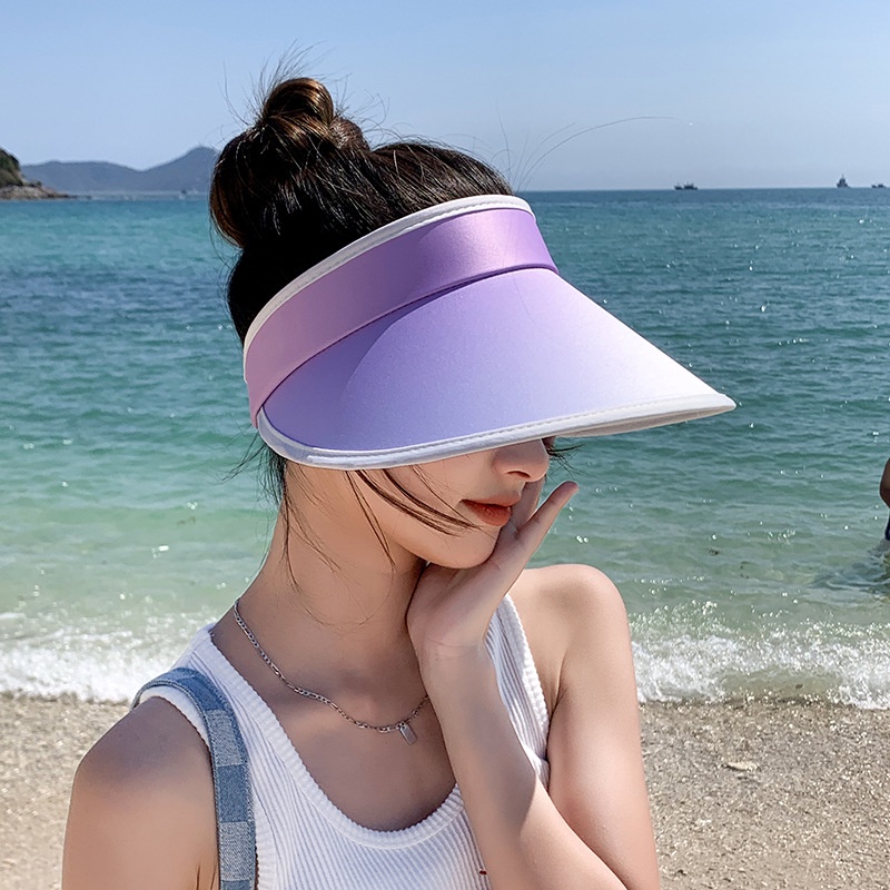 Evegirl Mũ Thể Thao Chống Nắng Vành Cứng Màu Gradient Có Thể Điều Chỉnh Kích Cỡ Lớn Phong Cách Mới Mùa Hè Cho Nữ