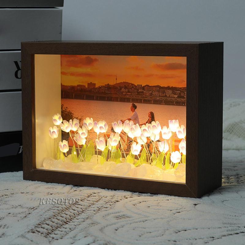 Bộ 2 Khung Ảnh DIY Bằng Gỗ Kích Thước 7 inch Tiện Dụng