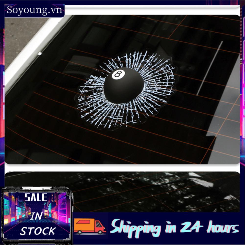 Soyoung Ball Hits Car Window  Decorative PVC EVA Verisimilitude Stereo for Auto