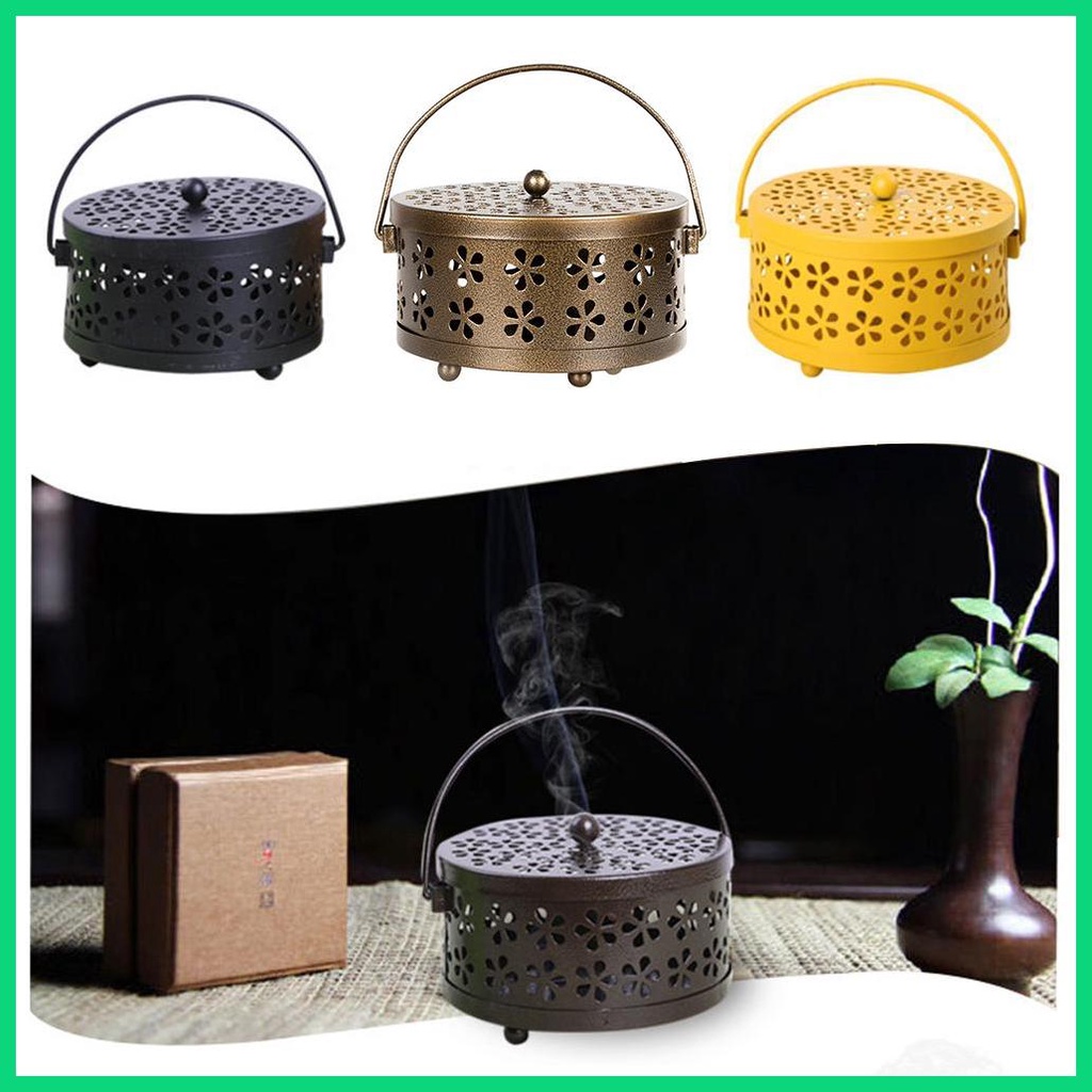 Giá Đỡ Kim Loại Rỗng Chống Bỏng Có Tay Cầm Cho Hộp Đốt Côn Trùng Cho Phòng Ngủ Sân Vườn