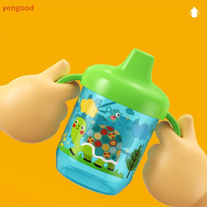 Cốc Uống Nước Có Nắp Lật Và Tay Cầm Chống Tràn Dành Cho Bé Sơ Sinh