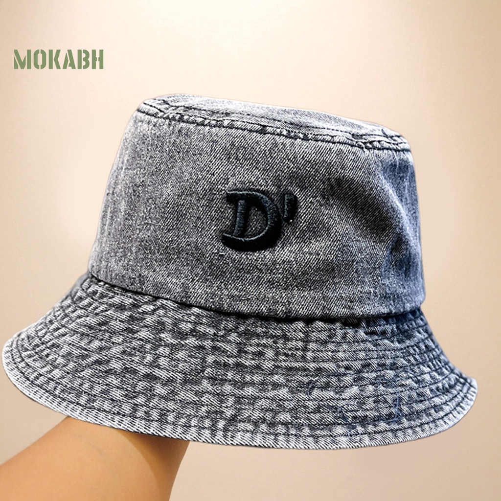 Nón Bucket Tròn In Chữ Phẳng Chống Nắng Chống Gió Sâu Vành Rộng Phong Cách Hip Hop Mùa Hè Cho Nam Và Nữ