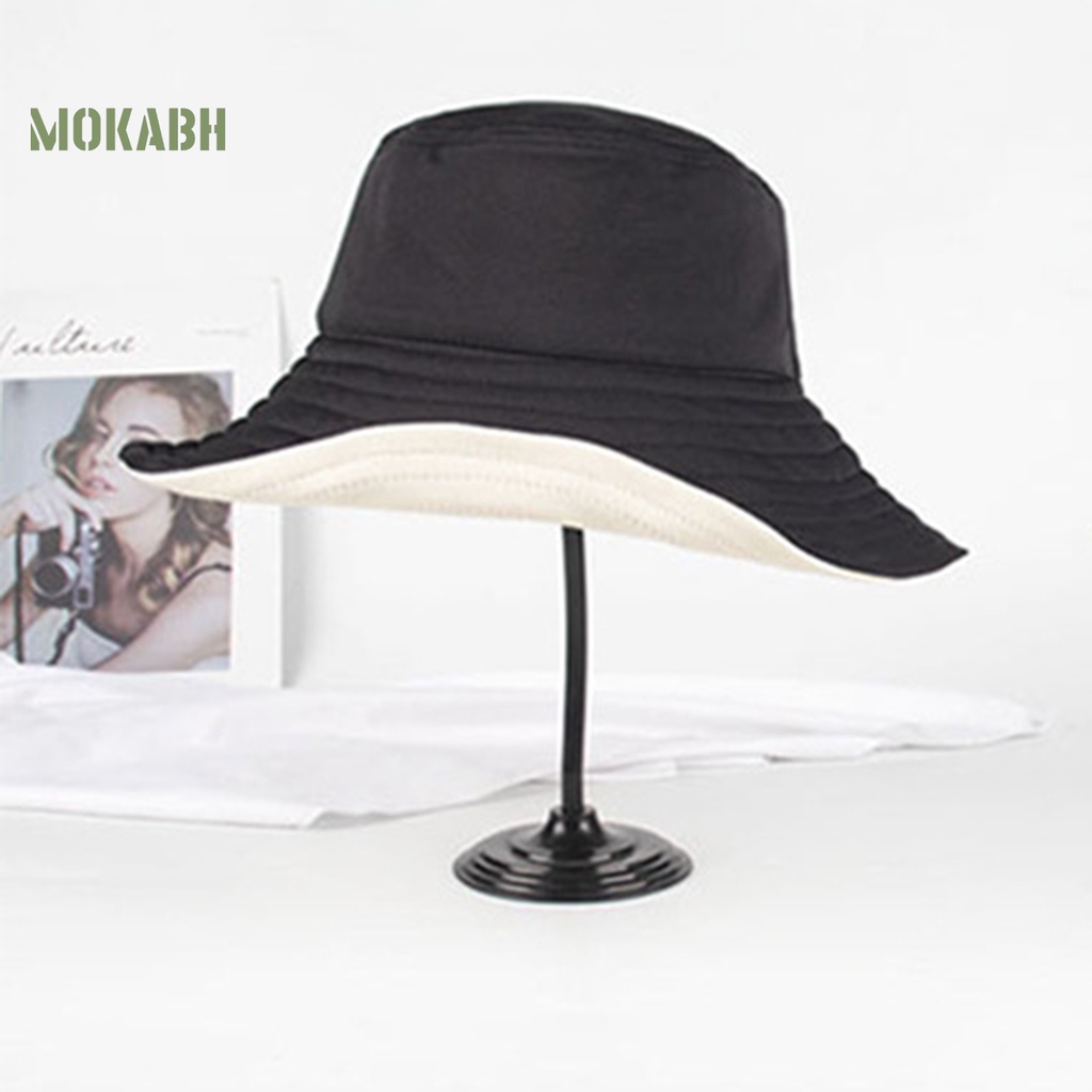 Nón Tai Bèo Rộng Vành Màu Trơn Thời Trang Mùa Hè Cho Nữ