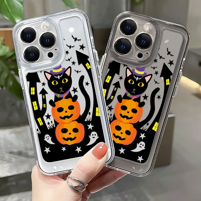 Ốp Điện Thoại TPU Mềm Chống Sốc Họa Tiết Bí Ngô Vui Nhộn Cho IPhone 11 14 13 12 Pro Max XS X XR 7 + 8 6 6S Plus Sự Bảo Vệ