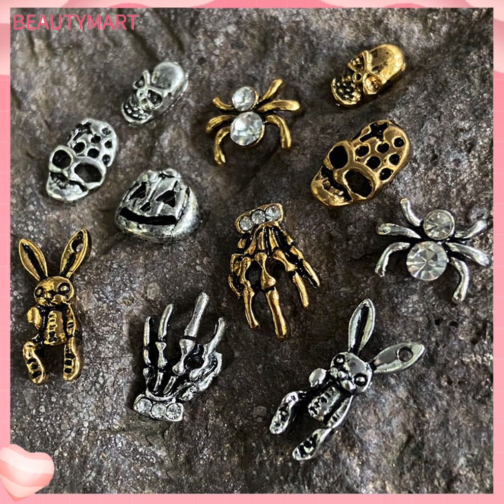 Set 20 Phụ Kiện Trang Trí Móng Nghệ Thuật Tạo Hiệu Ứng Lấp Lánh Ánh Kim Độ Bền Cao Chống Rỉ Sét