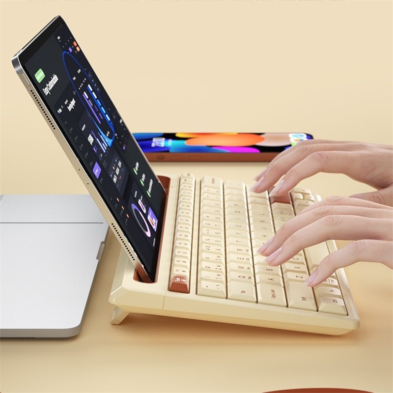 Bàn Phím Không Dây bluetooth 79 Phím Có Giá Đỡ Cho windows android laptop notebook
