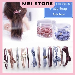 Hộp 12 dây cột tóc hàn quốc