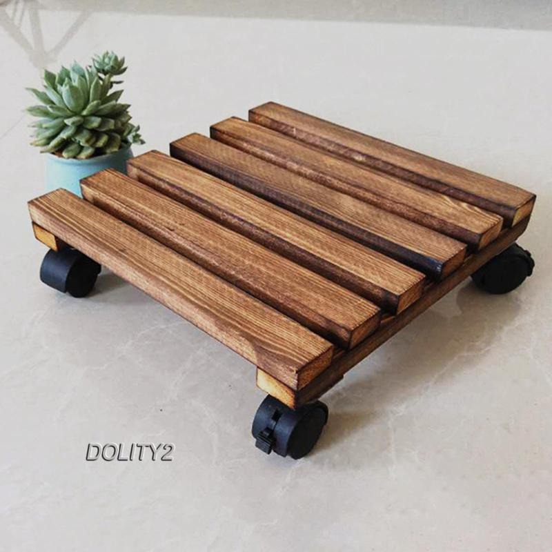 [Dolity2] Giá Đỡ Chậu Hoa Dạng Lăn Trang Trí Phòng Trong Nhà