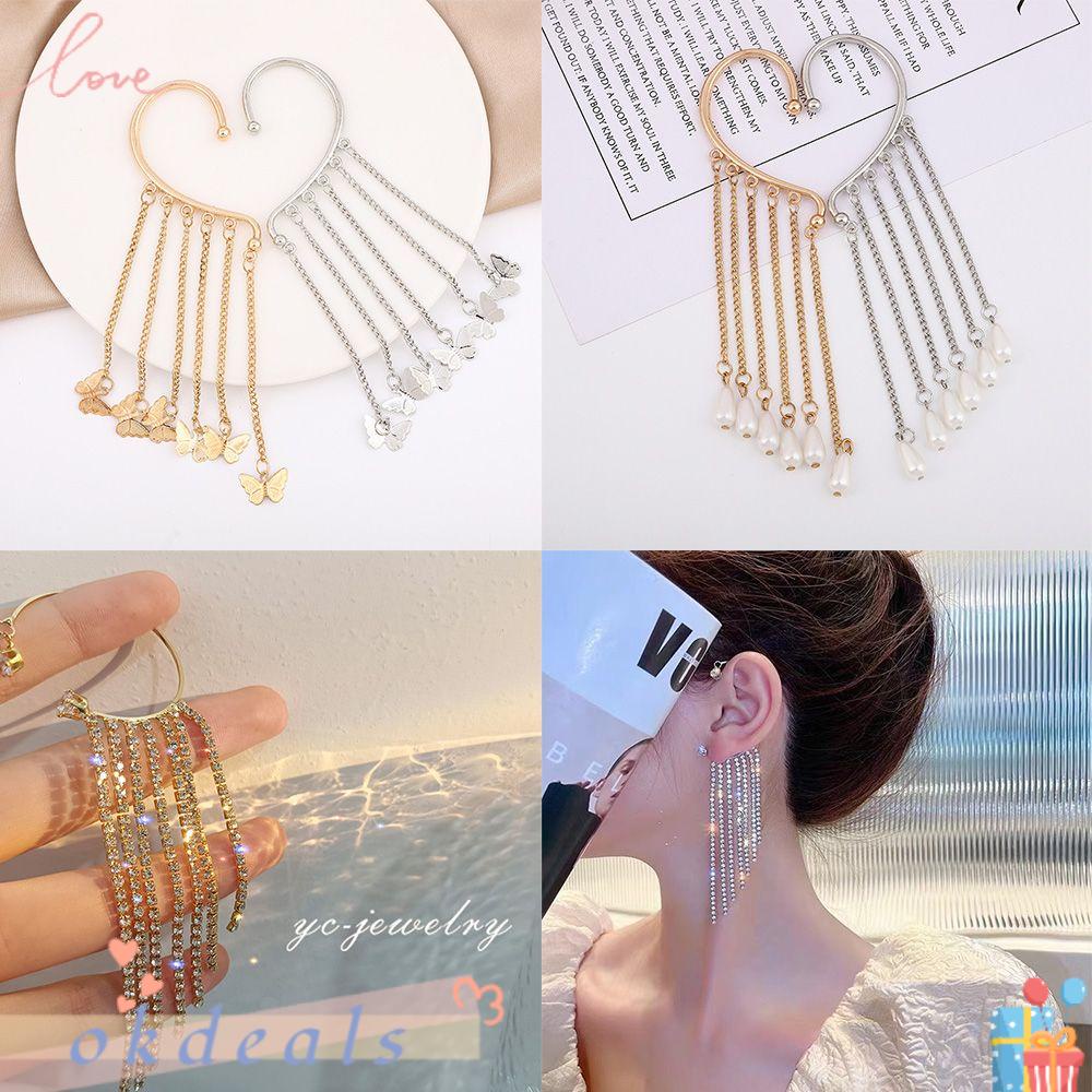 Dây Chuyền Dáng Dài Đính Tua Rua Thời Trang Cho Nữ|Bông Tai Thời Trang Xinh Xắn Cá Tính