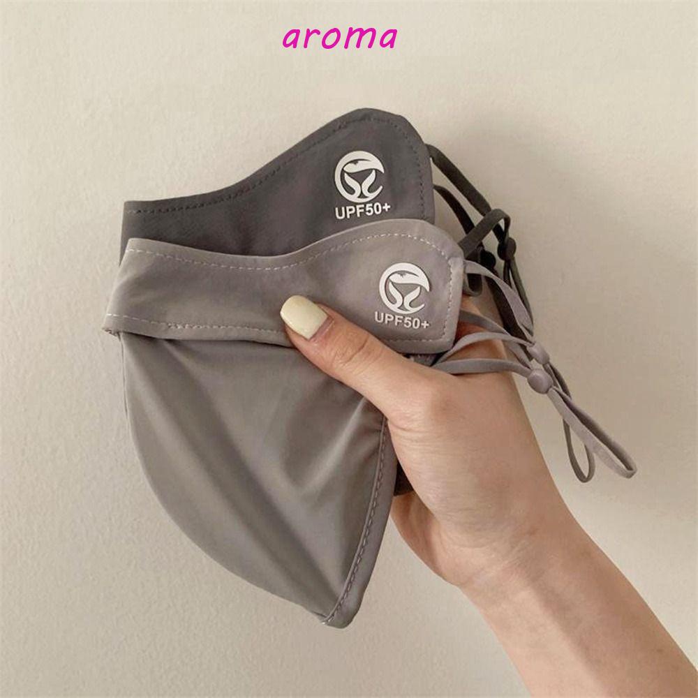 Mặt Nạ Lụa Băng Mỏng Chống Nắng Màu Sắc Trơn Bảo Vệ Khuôn Mặt Cho Nữ