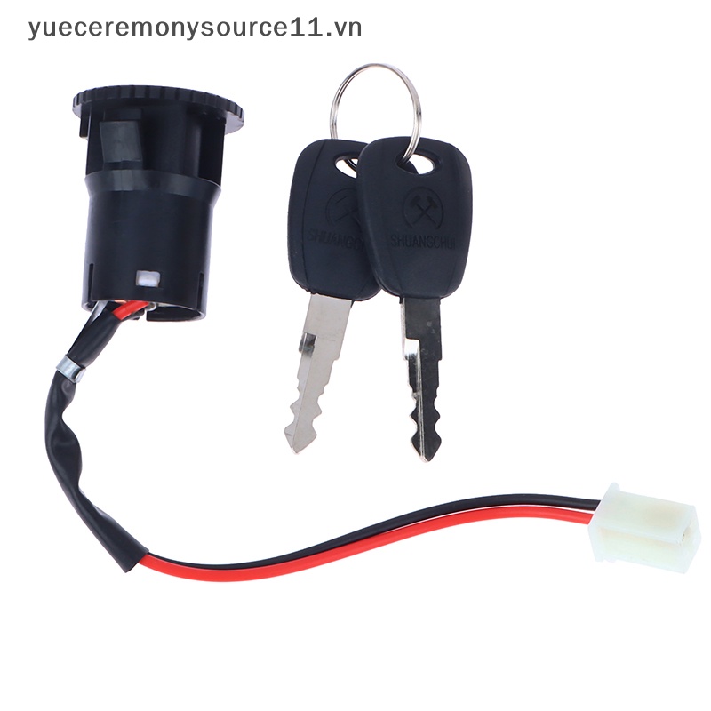 1 Set 2 Dây Công Tắc Đánh Lửa Kèm 2 Chìa Khóa Bật Tắt Cho Xe Điện
