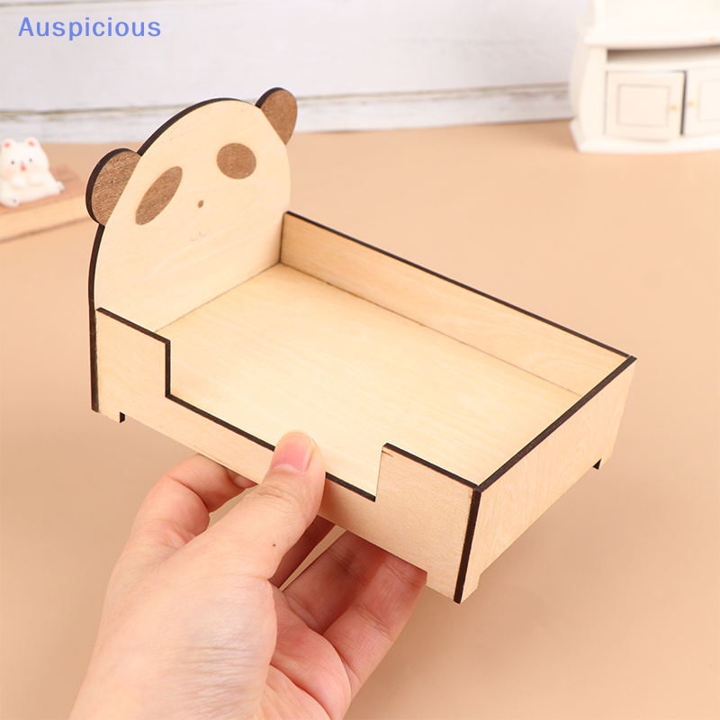 Giường Ngủ Mini Họa Tiết Hoạt Hình Tỉ Lệ 1 / 12 Trang Trí Nhà Búp Bê