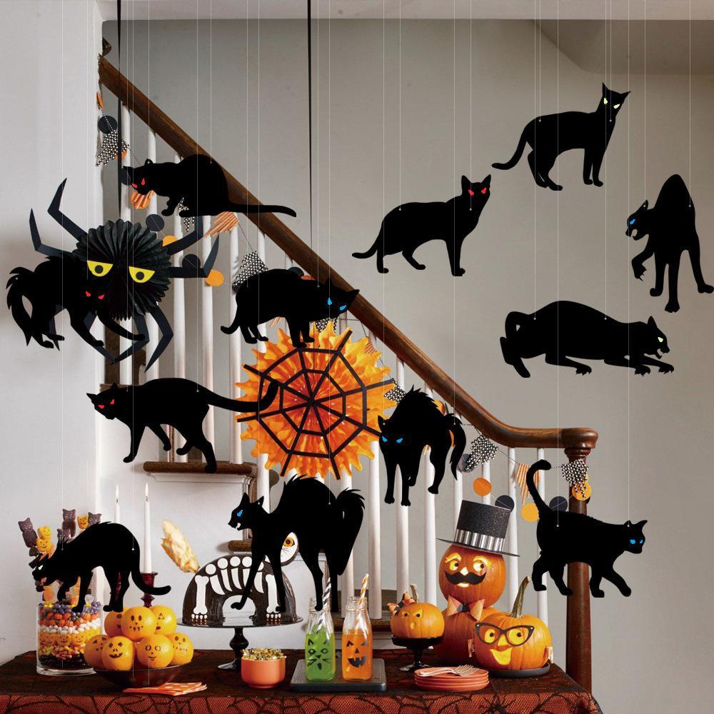 CONOPERY Mèo Đen Ba Chiều Phát Quang Trang Trí Tiệc