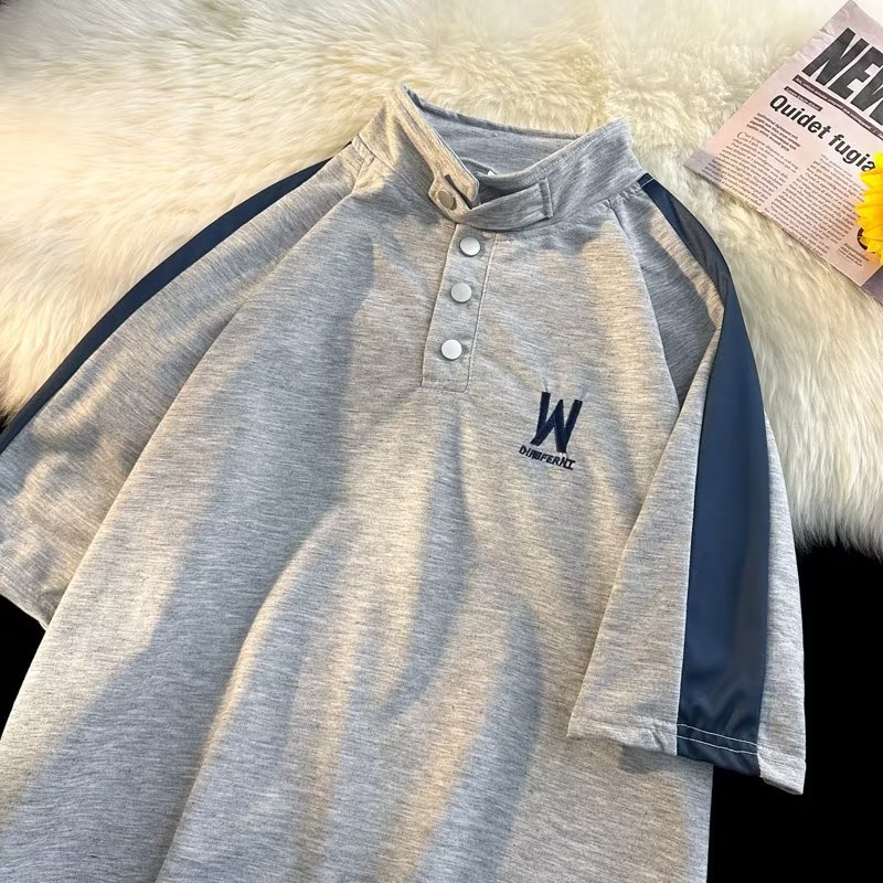 Áo Thun polo Tay Ngắn Phong Cách Retro Mỹ Thời Trang Mùa Hè Cho Nam