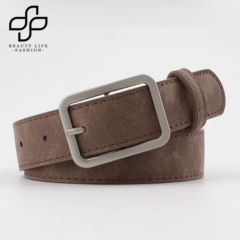 Beautylife Thắt Lưng Khóa Vuông Chống Mài Mòn Không Phai 5 Màu Thời Trang Công Sở