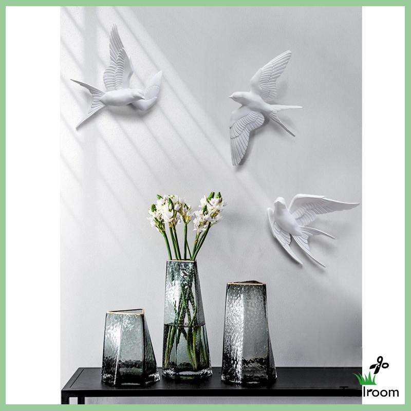 Phụ Kiện Trang Trí Tường Phòng Khách Hình Chim Én Bằng Nhựa Resin Phong Cách Bắc Âu