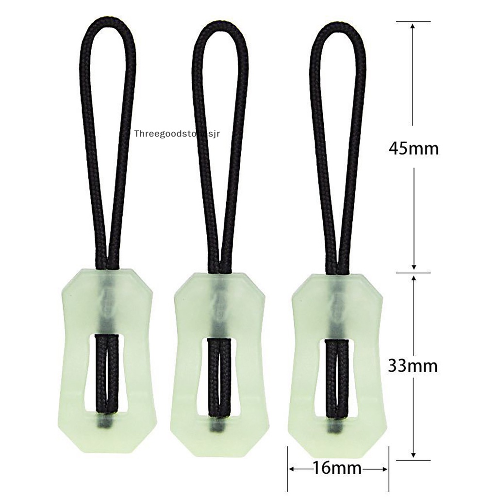 Set 5 Dây Kéo Khóa Màu Dạ Quang Phát Sáng Trong Đêm Cho Balo / Áo Khoác / Lều JR