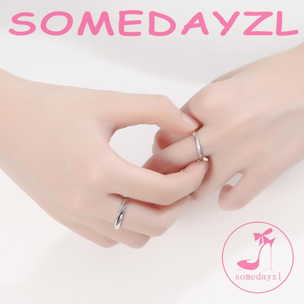 Nhẫn Cặp Bằng Hợp Kim Dạng Xoắn Ốc Sáng Tạo Có Thể Điều Chỉnh Cho Nam