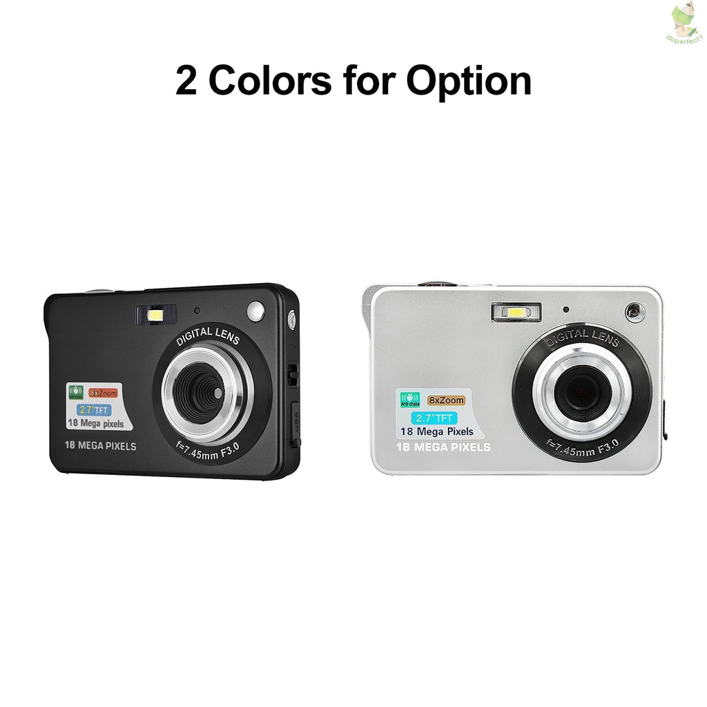 Portable 720P Digital Camera Video Camcorder 18MP Photo 8X Zoom Anti-shake 2.7 Inch Large TFT Screen Built-in Lithium Ba   Came-6.5