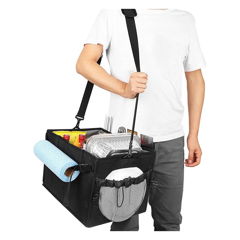 Khay Nướng Và Caddy, Được Trang Bị Với Giá Đỡ Khăn Giấy, Dụng Cụ Nướng Bbq, Đĩa Dễ Dàng Mang Theo