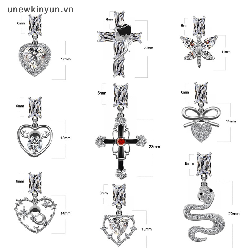 Khuyên Rốn Hình Rắn / Trái Tim / Nơ Bằng Thép Không Gỉ Thời Trang