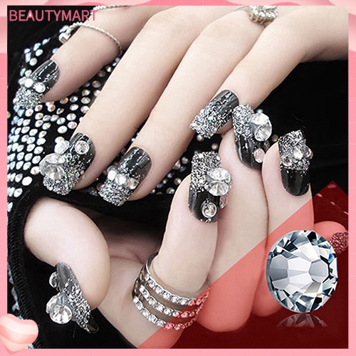 Set 1440 Hạt Cườm Đá Lấp Lánh 1.6mm / 2mm Dùng Trang Trí Móng Tay DIY